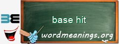 WordMeaning blackboard for base hit